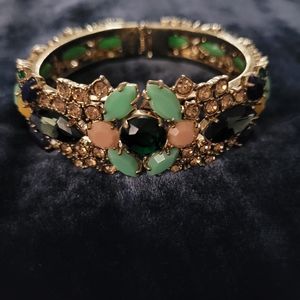 Jcrew multi stone cuff bracelet